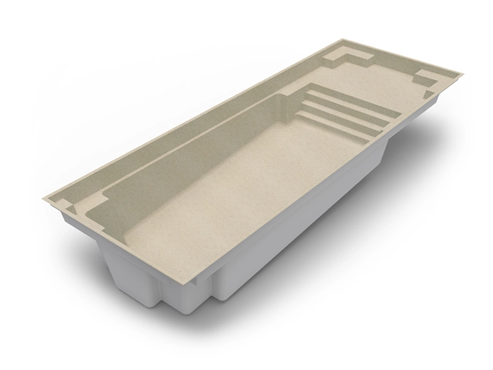 The Echo fibreglass swimming pool design in Beach colour - by Nexus Pools Australia