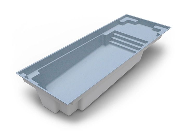 The Echo fibreglass swimming pool design in Mist colour - by Nexus Pools Australia