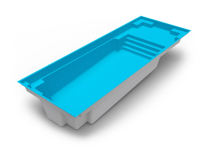 The Echo fibreglass swimming pool design in Oasis colour - by Nexus Pools Australia