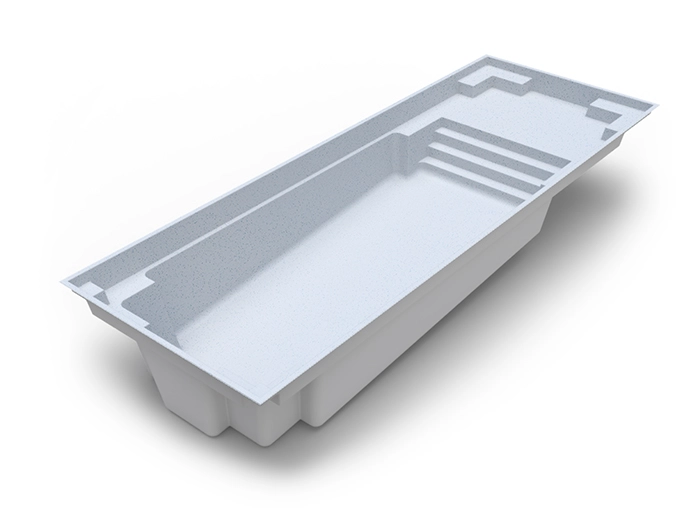 The Echo fibreglass swimming pool design in Pearl colour - by Nexus Pools Australia