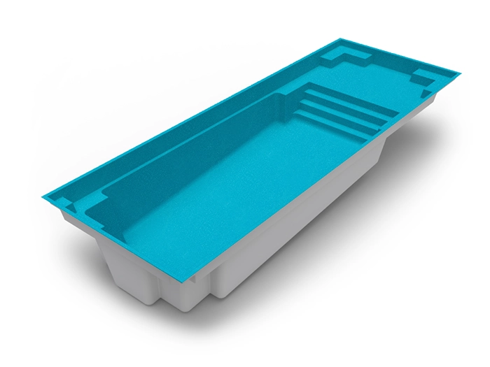 The Echo fibreglass swimming pool design in Shoreline colour - by Nexus Pools Australia