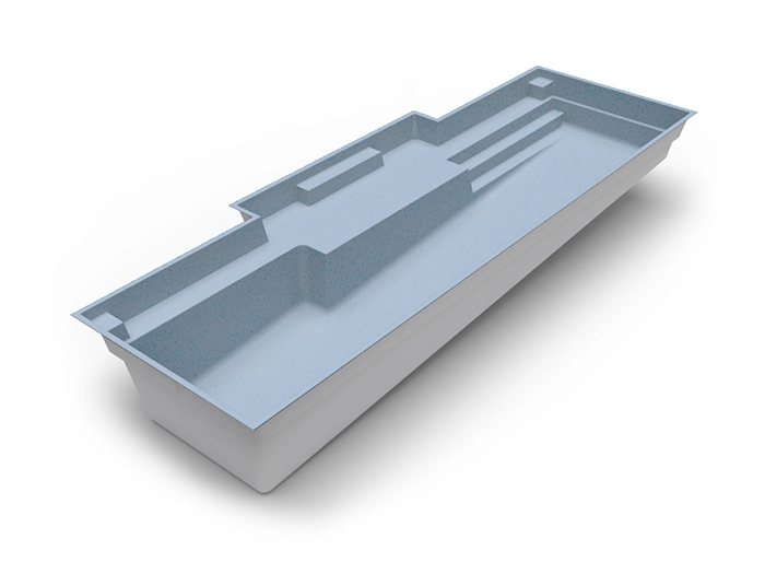 The Eternal in Mist colour: fibreglass swimming pool design by Nexus Pools Australia