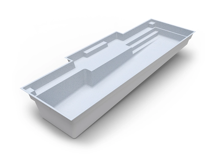 The Eternal in Pearl colour: fibreglass swimming pool design by Nexus Pools Australia