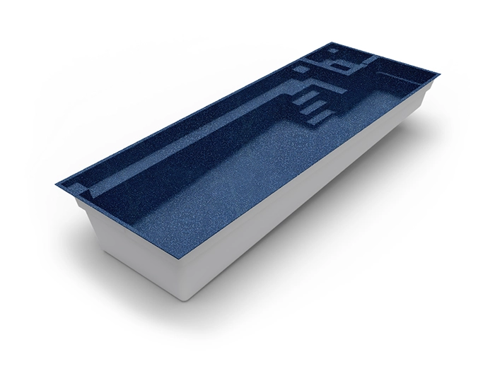 The Retreat in Onyx colour: fibreglass swimming pool design by Nexus Pools Australia