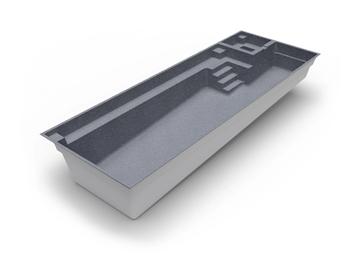 The Retreat in Orion colour: fibreglass swimming pool design by Nexus Pools Australia