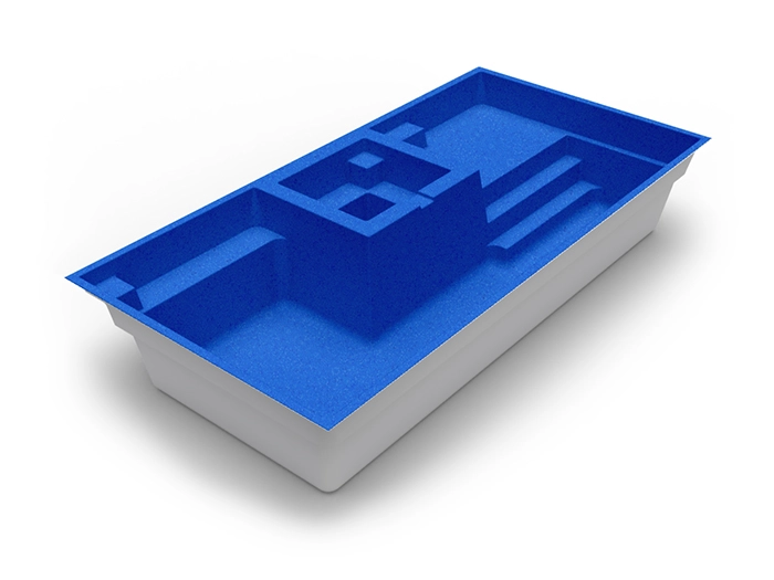 Muse fibreglass swimming pool with spa in Laguna colour - by Nexus Pools Australia