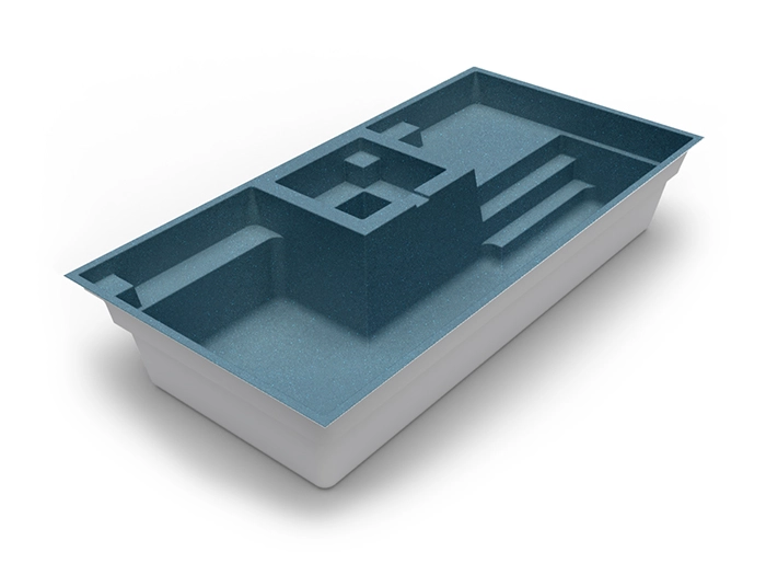 The Muse fibreglass swimming pool design in Shadow colour - by Nexus Pools Australia