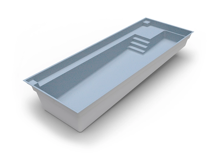 The Unity in Mist colour: fibreglass swimming pool design by Nexus Pools Australia