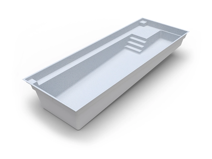 The Unity in Pearl colour: fibreglass swimming pool design by Nexus Pools Australia