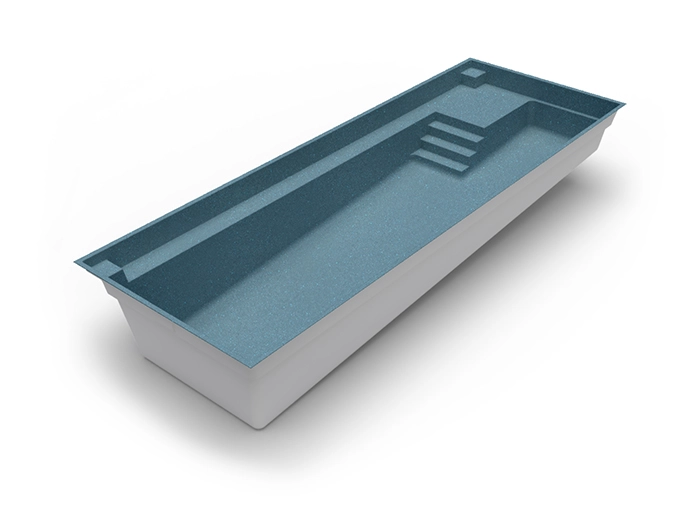 The Unity in Shadow colour: fibreglass swimming pool design by Nexus Pools Australia