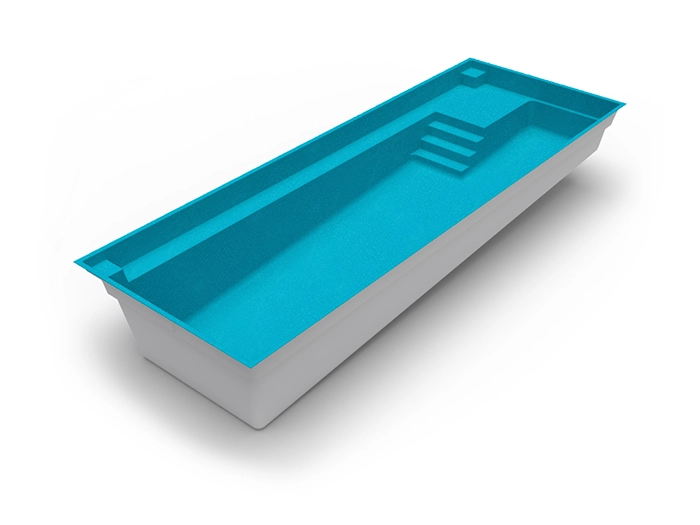 The Unity in Shoreline colour: fibreglass swimming pool design by Nexus Pools Australia