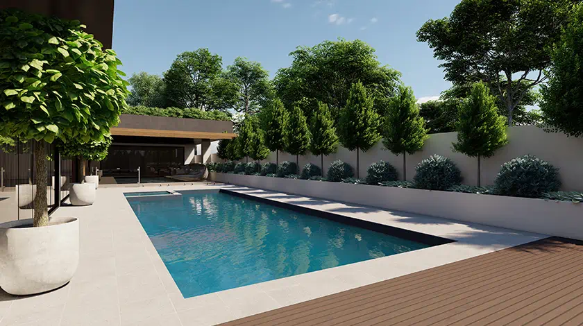 Example of the Retreat fibreglass swimming pool by Nexus