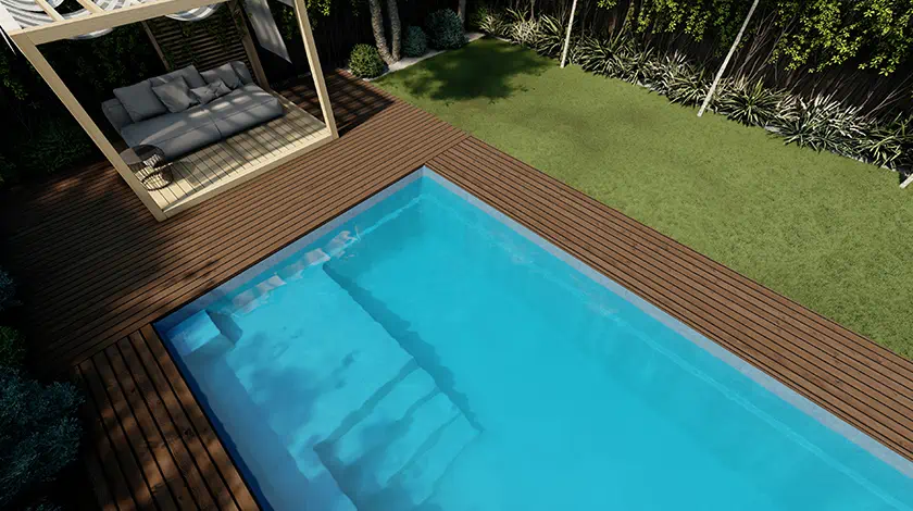 Example of the Unity fibreglass swimming pool by Nexus