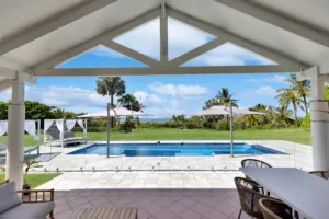 Pool with surrounding furniture