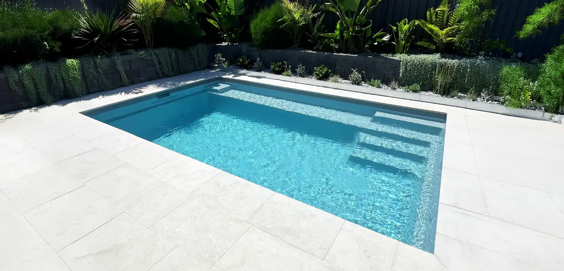 The Escape fiberglass pool design by Nexus Pools