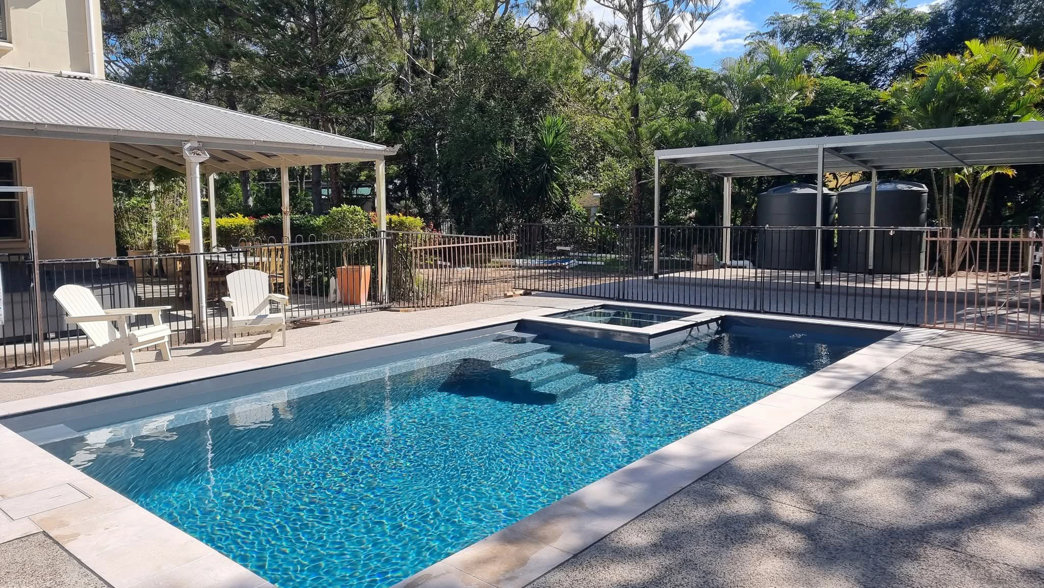The Retreat 8m Shadow pool builders in Bundaberg