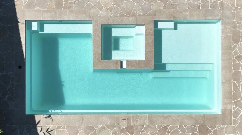 the muse with spa - a fibreglass pool with inbuilt spa