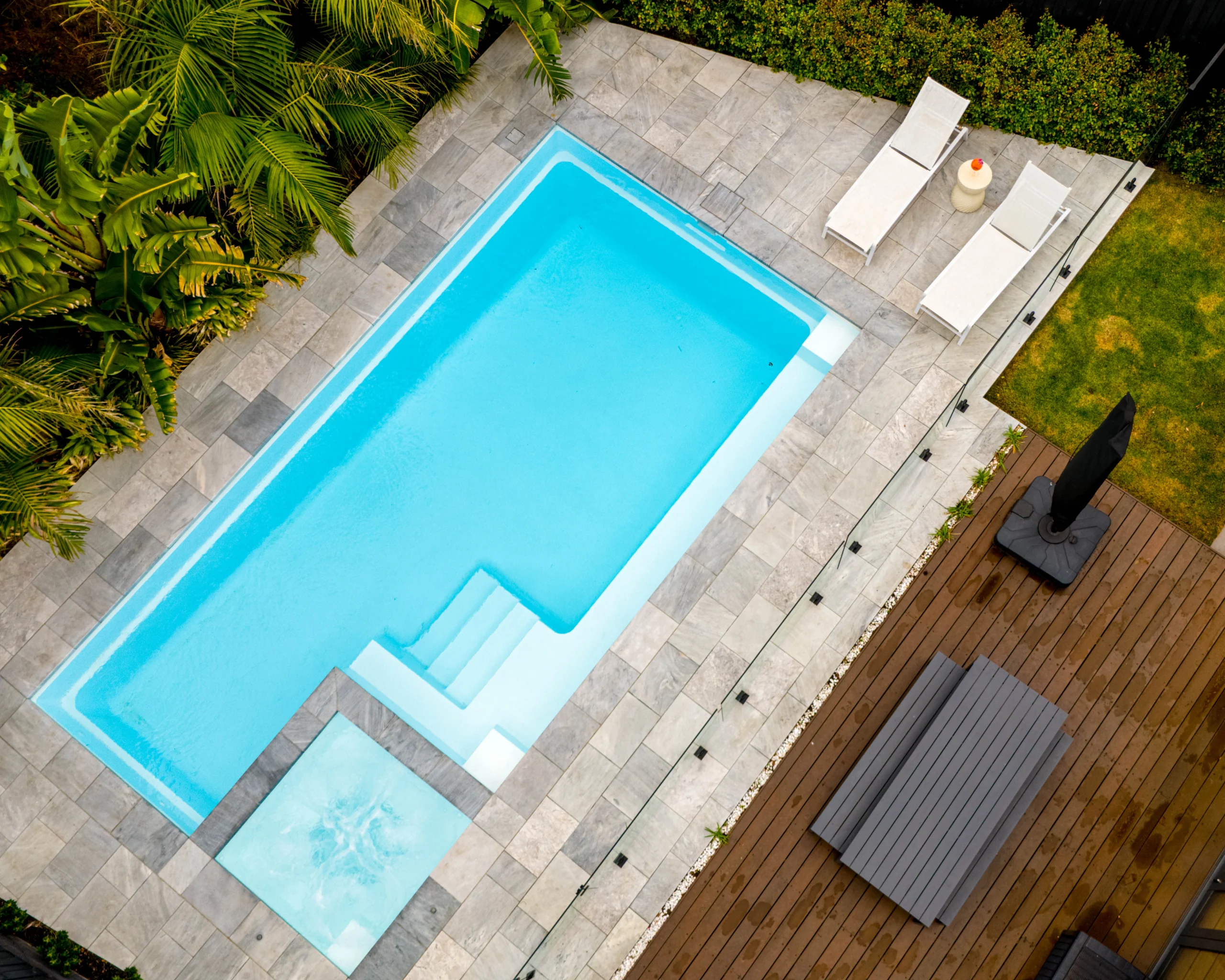 The Retreat 8.20m in Pearl - a Nexus Pools' large pool and spa