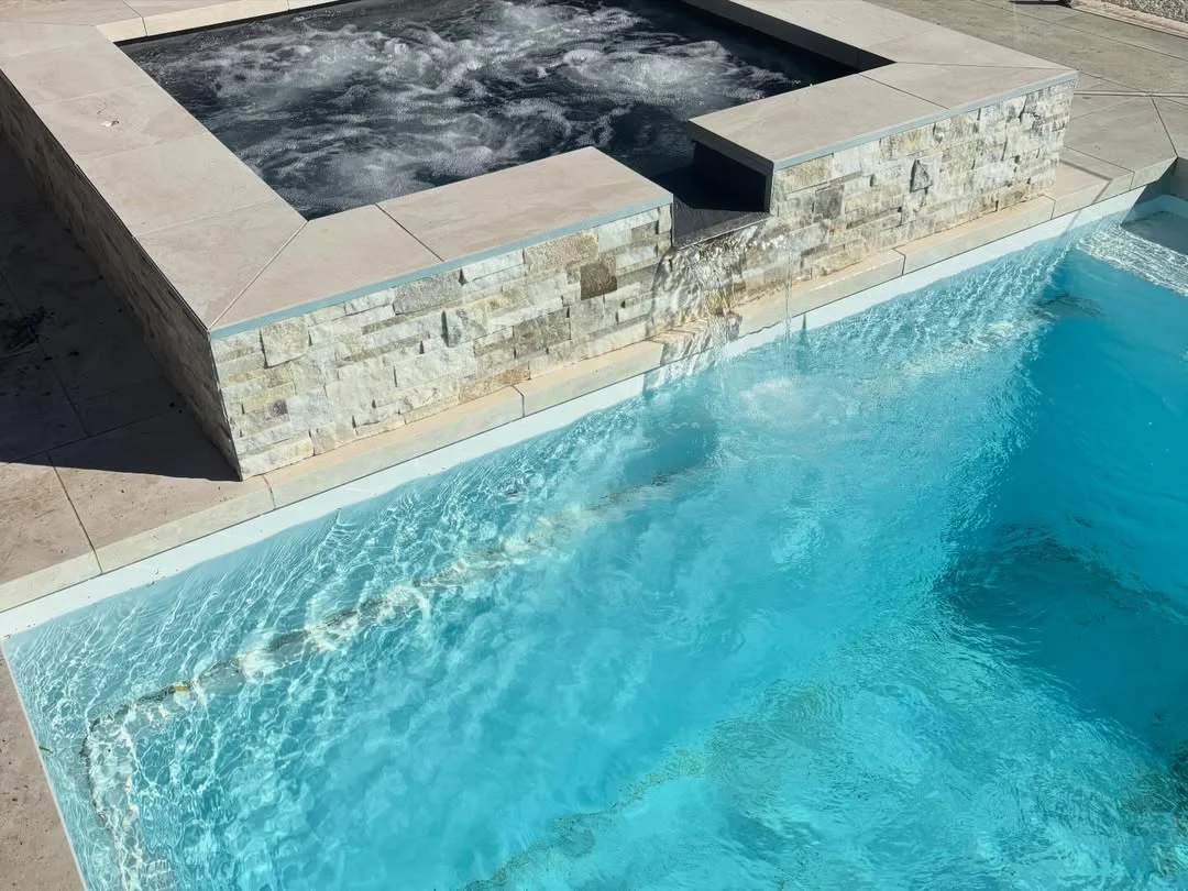 Nexus Pools The Unity 7.00m Pearl with The Haven Spa with Overflow Shadow NP Melbourne Bayside