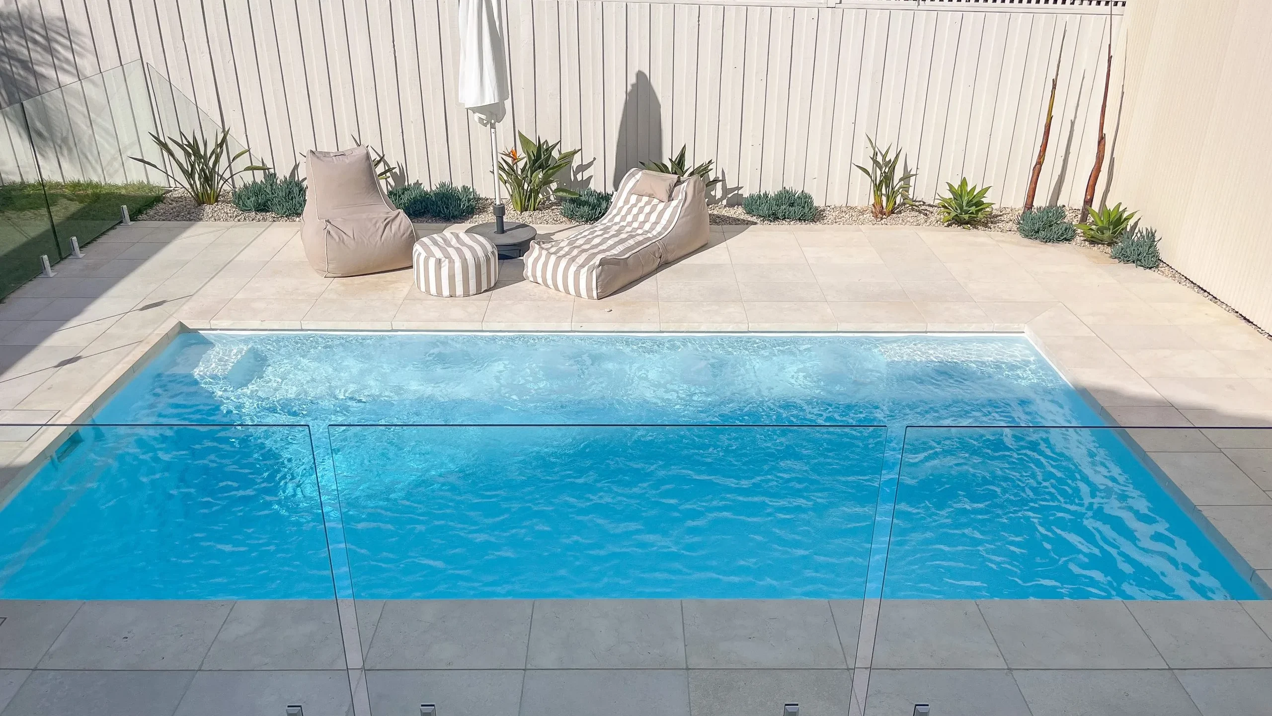 The Escape 6.10m in Pearl, installed by Tanzanite Pools in Brighton East, VIC