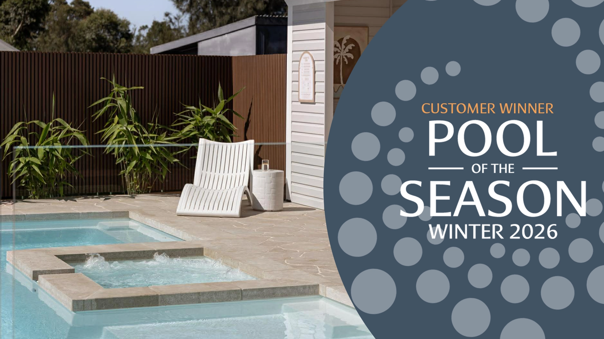 IMG NP AU Muse w Spa 7.6 Pearl Billabong Pools co. 001 The Muse with Spa 7.60m in Pearl installed by Billabong Pool Co.