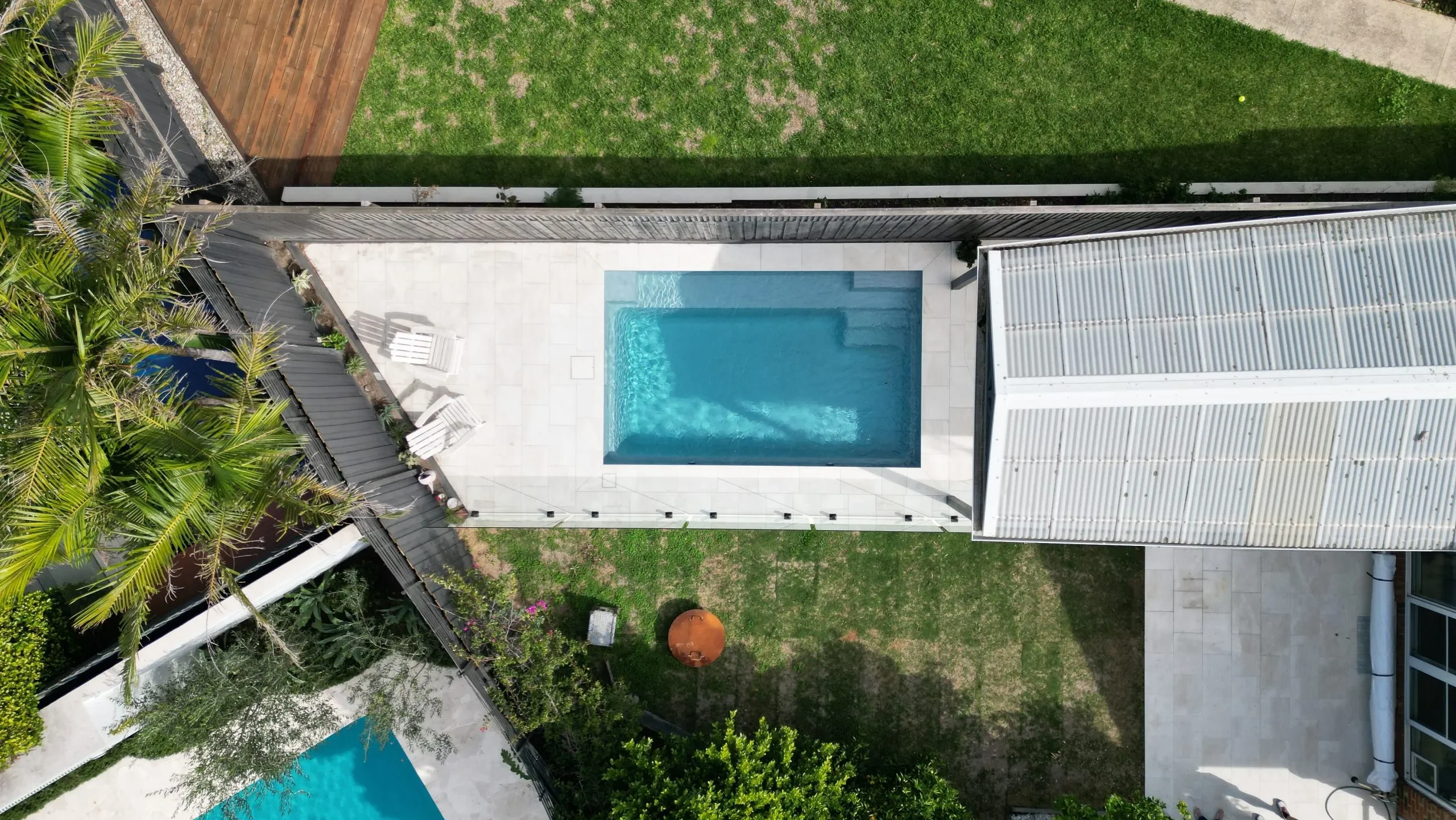 The Escape 5.00m & Spring Spa in Mist, installed by Tanzanite Pools in Brighton, VIC
